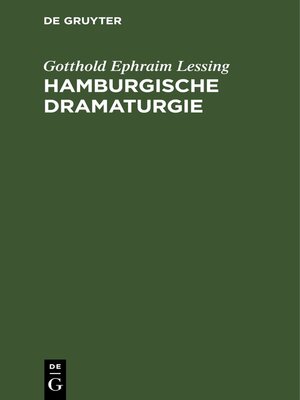 cover image of Hamburgische Dramaturgie